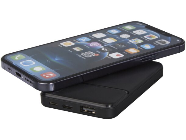 Batería externa Loop personalizado 5000 mAh en ABS reciclado RCS Negro intenso detalle 7