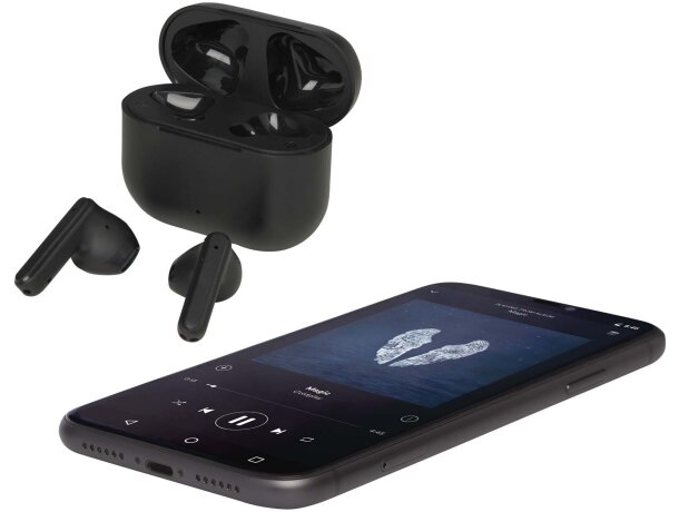 Auriculares True Wireless Bluetooth Altais plástico reciclado Negro intenso detalle 7