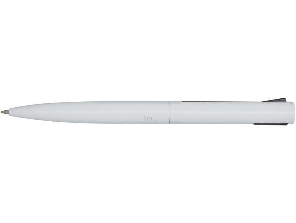 Bolígrafo aluminio reciclado Juana con clip basculante Blanco detalle 6