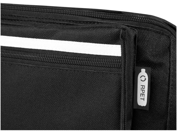 Riñonera Journey en poliéster reciclado certificado GRS Negro intenso detalle 20