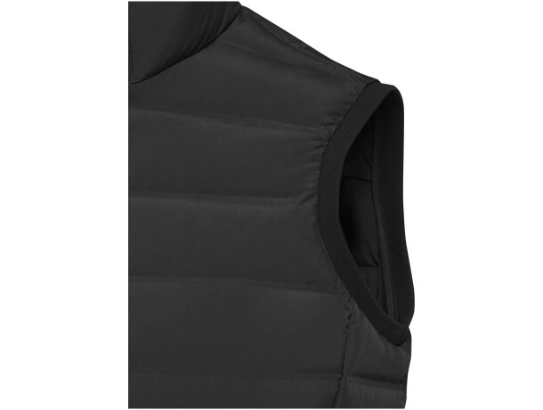 Chaleco acolchado Caltha mujer con plumón reciclado RDS Negro intenso detalle 10