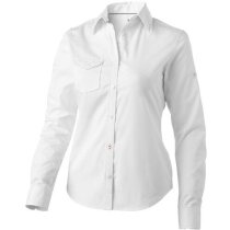 Camisa de mujer con bolsillo barata blanca Camisa de mujer con bolsillo barata blanca