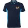 Polo deportivo unisex manga corta Roly Montmelo transpirable Azul marino/azul celeste detalle 9