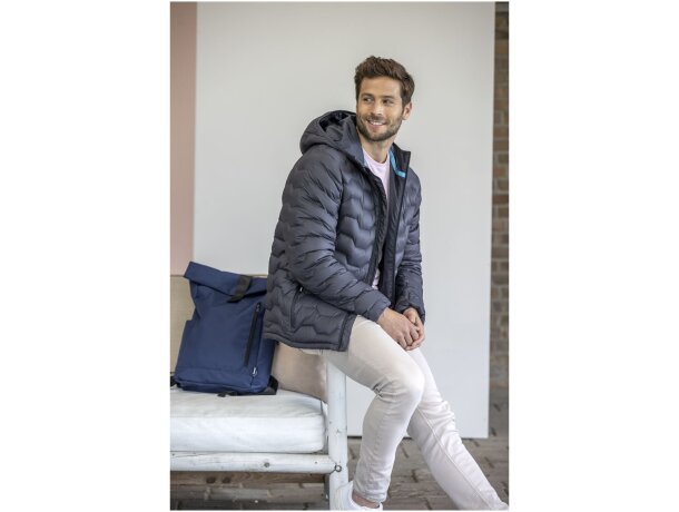 Chaqueta aislante reciclada certificada GRS Petalite hombre Negro intenso detalle 24