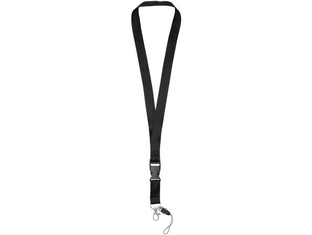 Lanyard con hebilla separable y enganche para móvil Sagan Burdeos detalle 22