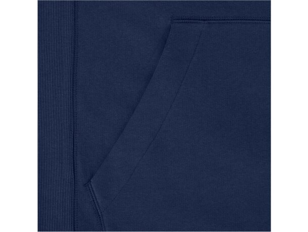 Sudadera con capucha unisex Laguna algodón BCI y poliéster Azul marino detalle 17