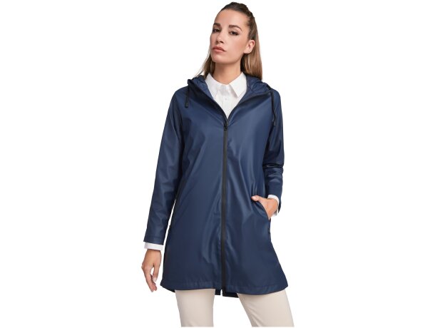 Chubasquero impermeable Sitka Roly con capucha para mujer Azul marino detalle 11