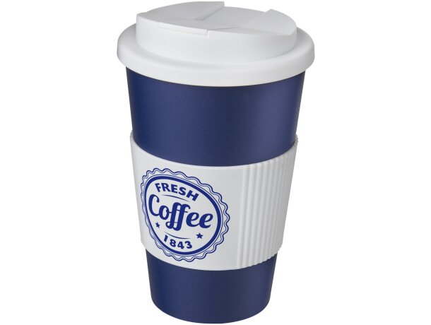 Americano® vaso 350 ml con agarre y tapa antigoteo para empresas