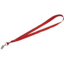 Lanyard con clip sujeta papeles personalizado rojo Lanyard con clip sujeta papeles personalizado rojo