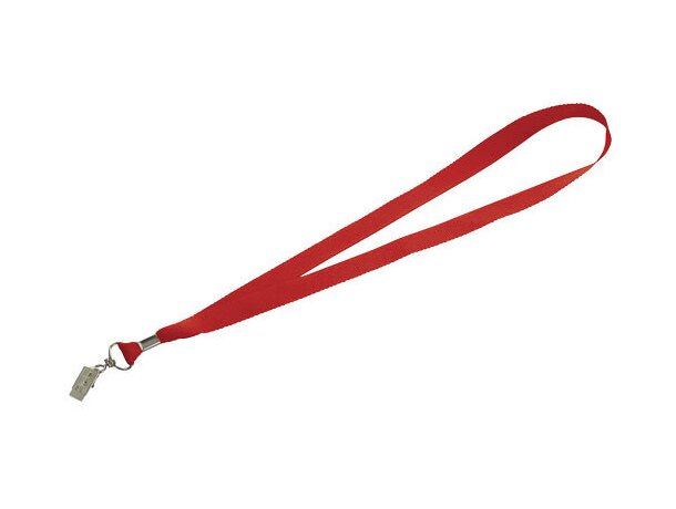 Lanyard con clip sujeta papeles barato rojo Lanyard con clip sujeta papeles barato rojo