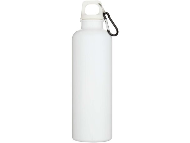 Botella Oregon 750ml con mosquetón en PET reciclado certificado Blanco detalle 8