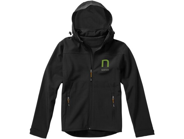 Chaqueta softshell de hombre Langley impermeable transpirable Negro intenso detalle 35