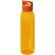 Botella de 650 ml con tapa de rosca personalizada con logo naranja