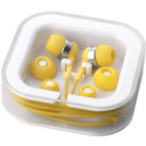 Cascos auriculares ligeros personalizado amarillo