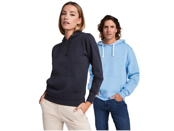 Sudadera con capucha para mujer Urban Roly Azul real/blanco detalle 54