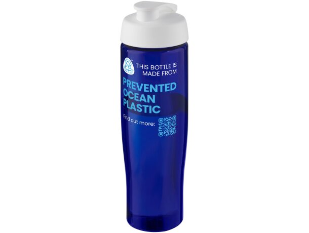 Bidón deportivo con tapa Flip de 700 ml H2O Active® Eco Tempo Blanco/azul detalle 1