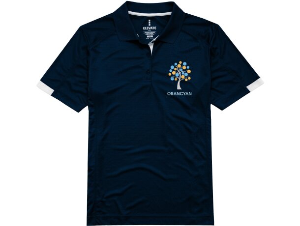 Polo manga corta de mujer kiso de Elevate 150 gr Azul marino detalle 5