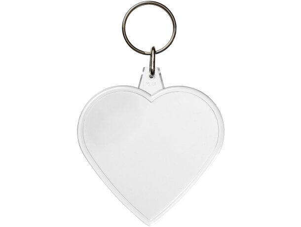 Llavero corazón Combo transparente con certificación FSC Transparente claro detalle 1