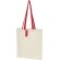 Bolsa Tote plegable de algodón de 100 g/m² Nevada Natural/rojo