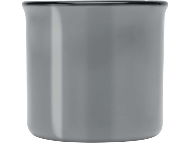 Taza cerámica Bari 240 ml diseño vintage acabado brillante Gris detalle 14