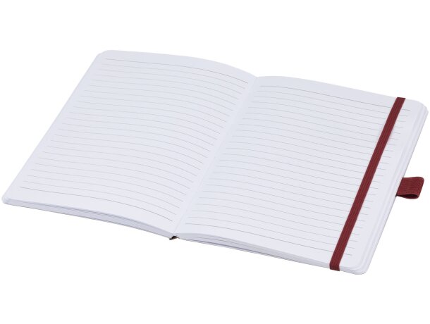 Libreta papel reciclado Berk con elástico de color Rojo detalle 12