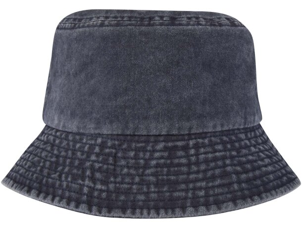 Gorro lavado Mitica con algodón reciclado y acabado vintage Azul marino detalle 9