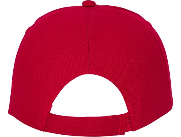 Gorra promocional de 5 paneles con impresión personalizada Rojo detalle 22