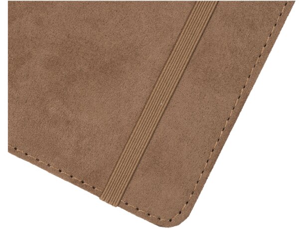 Libreta A5 de ante Carbony Marrón detalle 13