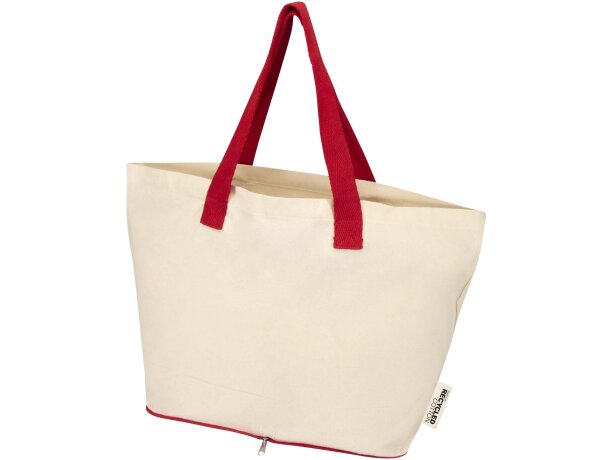 Bolsa tote Sierra 12L algodón reciclado certificado GRS Natural/azul real detalle 20