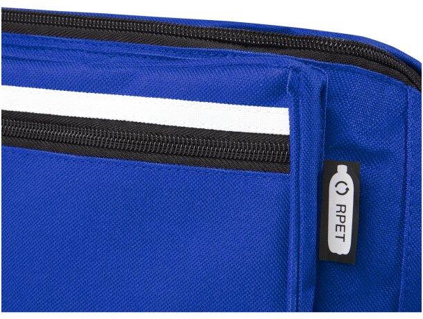 Riñonera Journey en poliéster reciclado certificado GRS Azul real detalle 8