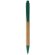 Bolígrafo de madera de bambú con clip blanco roto grabado