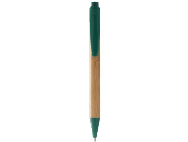 Bolígrafo de madera de bambú con clip con logo