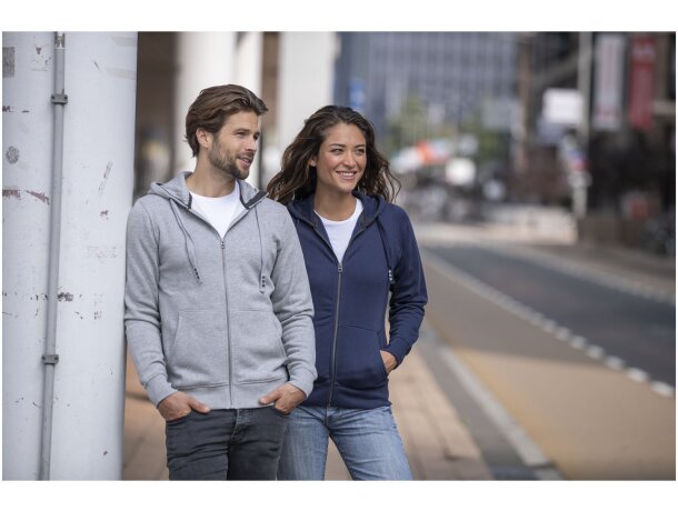 Sudadera de mujer cuello contrastado personalizada