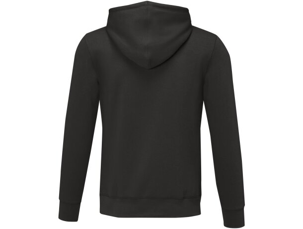 Sudadera con capucha Charon para hombre con interior afelpado Negro intenso detalle 45
