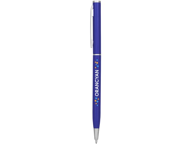 Bolígrafo de aluminio Slim Azul detalle 10