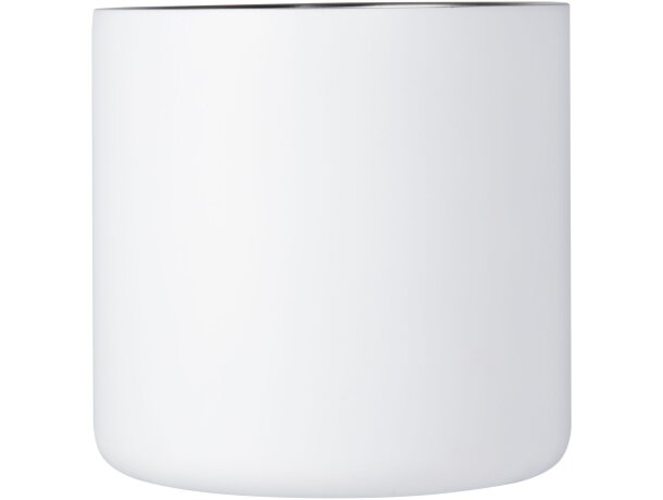 Taza acero inoxidable reciclado Bjorn con asa de madera Blanco detalle 14