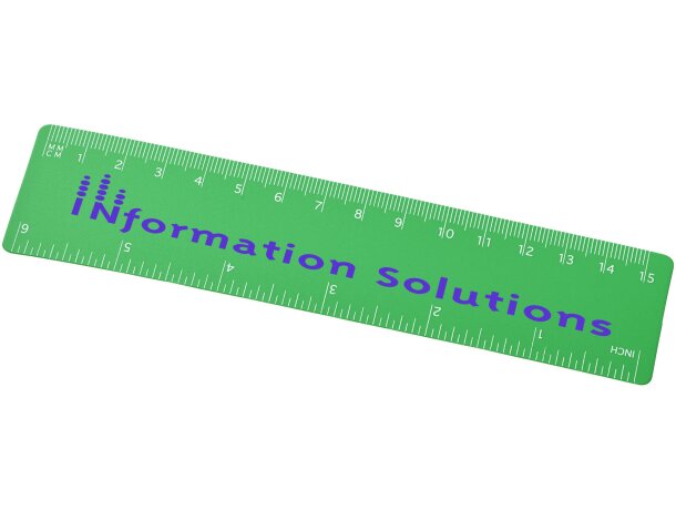 Regla de plástico flexible Rothko 15 cm con doble escala Verde detalle 28