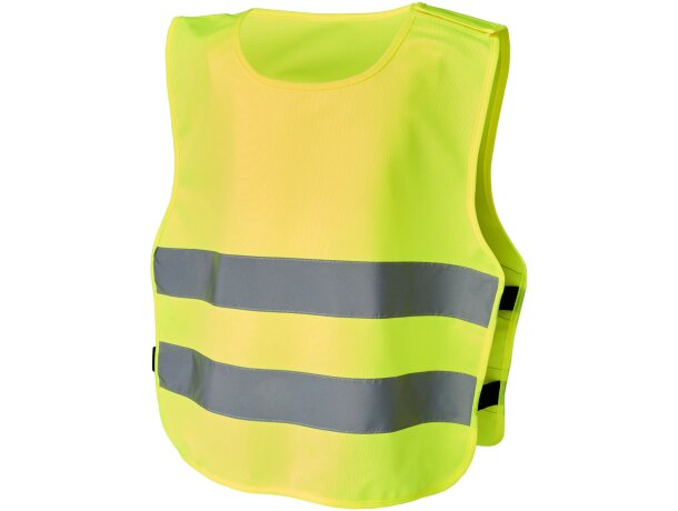 Chaleco de seguridad para niños Marie XS con bandas reflectantes Amarillo neón detalle 4