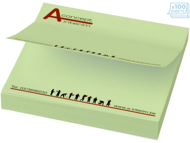 Notas adhesivas Sticky-Mate 75x75 con certificación FSC Verde nenta detalle 12