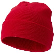 Gorro de punto en colores rojo