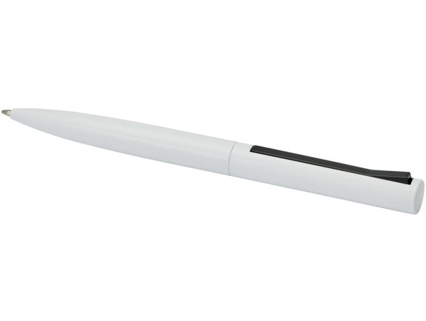 Bolígrafo aluminio reciclado Juana con clip basculante Blanco detalle 8
