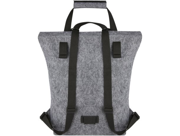 Bolsa bicicleta enrollable Felta fieltro reciclado GRS Gris medio detalle 3