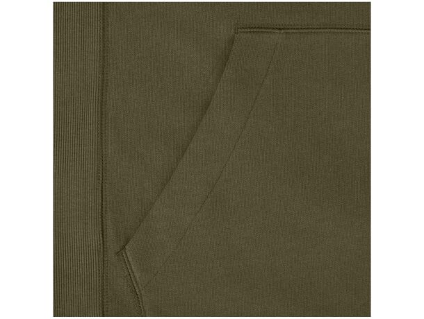 Sudadera con capucha unisex Laguna algodón BCI y poliéster Verde bosque detalle 47