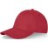 Gorra de 6 paneles Davis Rojo