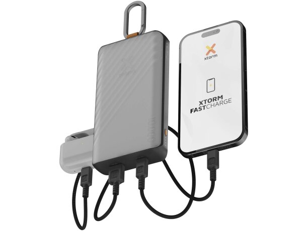 Batería externa solar Xtorm Go2 con panel y lámpara integrada Carbón detalle 3