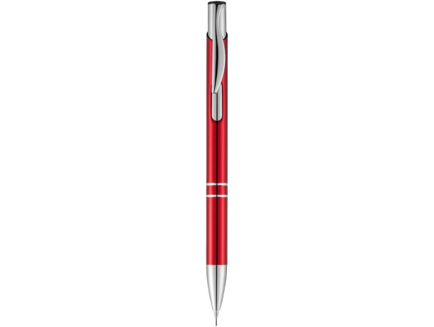 Juego de bolígrafo y portaminas de aluminio en estuche Rojo/plateado detalle 13