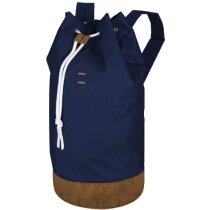 Mochila petate con cierre vertical con cremallera personalizada azul marino Mochila petate con cierre vertical con cremallera personalizada azul marino