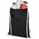 Bolsa con cordón Oregon de algodón reciclado certificado GRS Negro intenso detalle 7