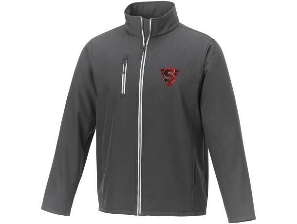 Chaqueta softshell Orion para hombre en poliéster elástico Gris tormenta detalle 25