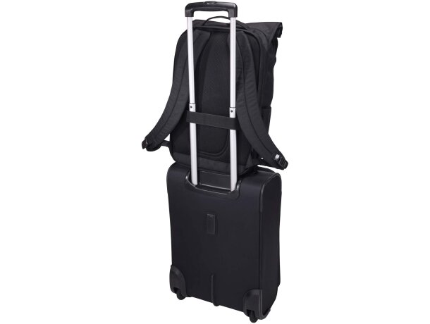 Mochila portátil 17 pulgadas reciclada expandible Case Logic Negro intenso detalle 4